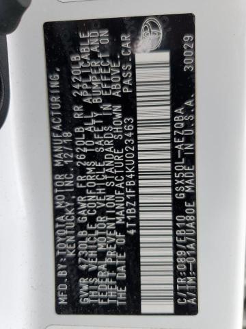 2019 TOYOTA AVALON XLE - 4T1BZ1FB4KU023463