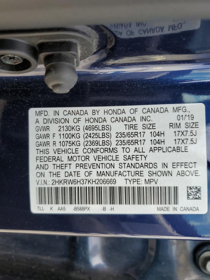 2HKRW6H37KH206669 2019 Honda Cr-V Lx