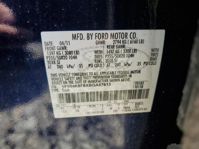 2011 Ford Explorer Limited VIN: 1FMHK8F8XBGA57613 Lot: 52320184