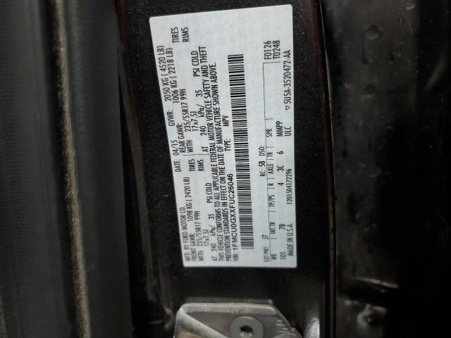 2015 Ford Escape Se VIN: 1FMCU0GXXFUC26046 Lot: 50830624