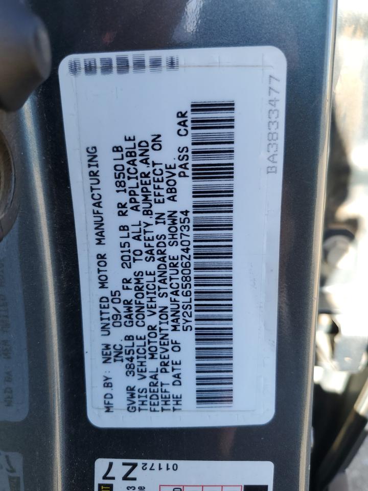 5Y2SL65806Z407354 2006 Pontiac Vibe