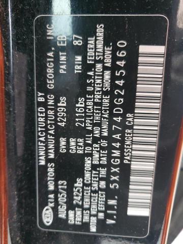 2013 Kia Optima Lx VIN: 5XXGM4A74DG245460 Lot: 50299184