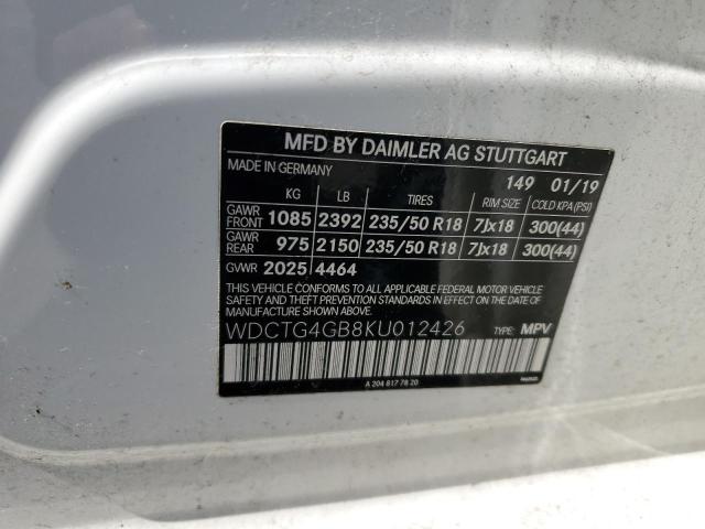 Lot #2475350474 2019 MERCEDES-BENZ GLA 250 4M salvage car