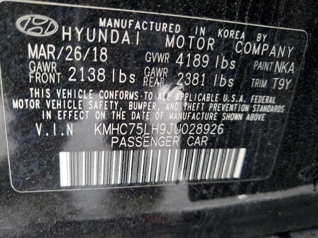 2018 HYUNDAI IONIQ - KMHC75LH9JU028926