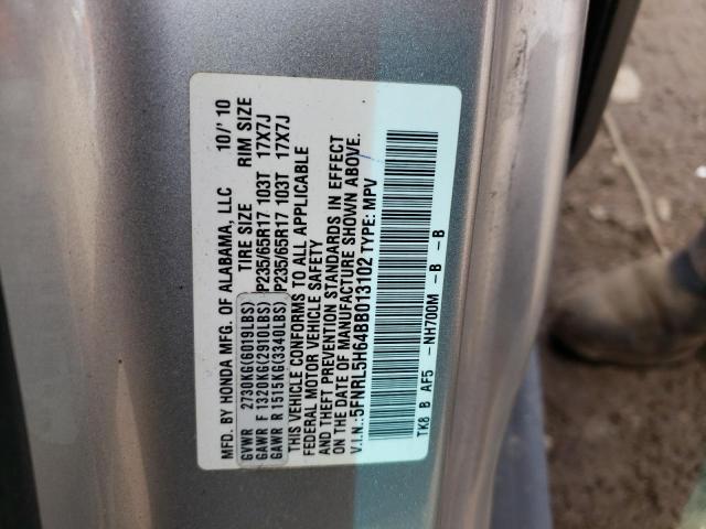 2011 Honda Odyssey Exl VIN: 5FNRL5H64BB013102 Lot: 51448094