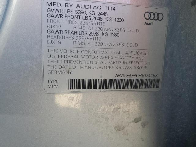 Lot #2461939180 2015 AUDI Q5 PREMIUM salvage car