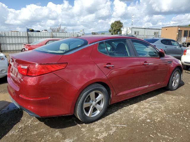 KIA OPTIMA LX 2015 red sedan 4d gas 5XXGM4A76FG459515 photo #4