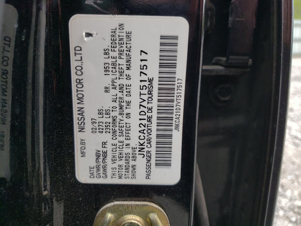 JNKCA21D7VT517517 1997 Infiniti I30