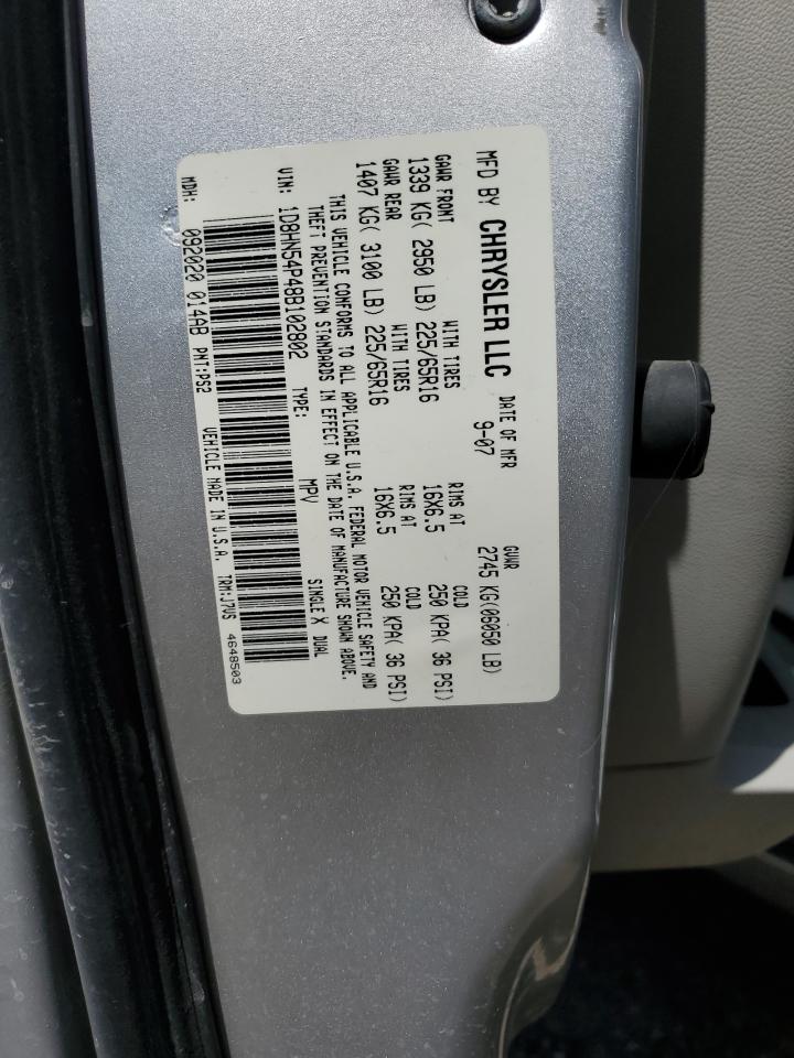 1D8HN54P48B102802 2008 Dodge Grand Caravan Sxt