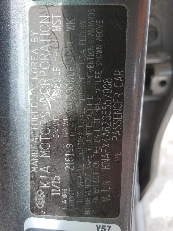 KNAFX4A62G5557938 2016 Kia Forte Lx