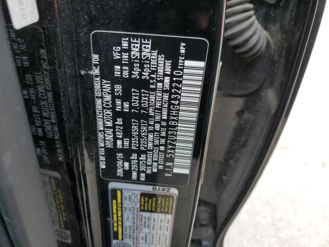 2017 Hyundai Santa Fe Sport VIN: 5XYZU3LBXHG432210 Lot: 49375764