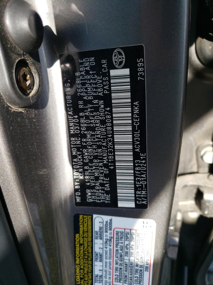 4T1BE32K34U880874 2004 Toyota Camry Le