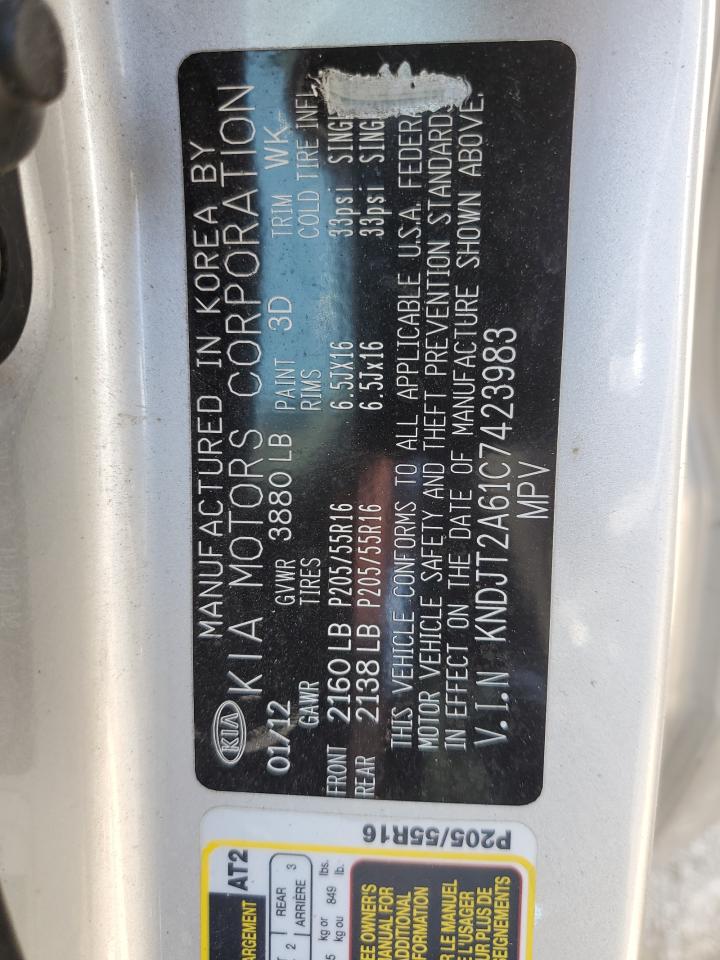 KNDJT2A61C7423983 2012 Kia Soul +