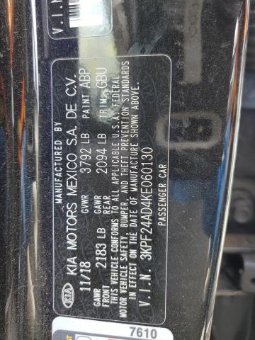 2019 Kia Forte Fe VIN: 3KPF24AD4KE060130 Lot: 51267364