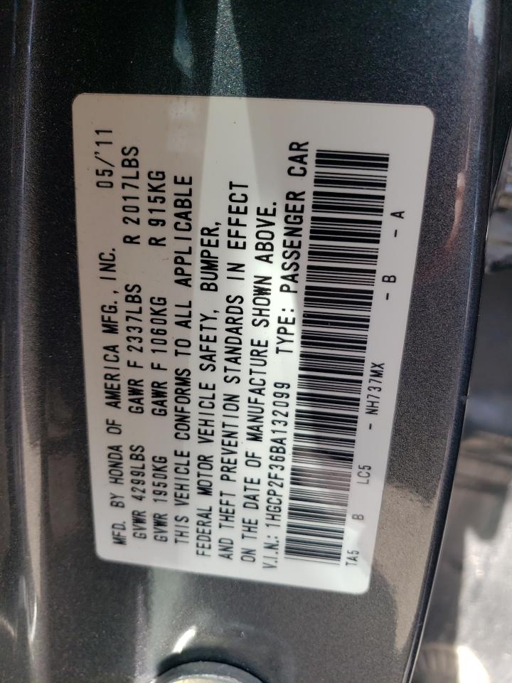 1HGCP2F36BA132099 2011 Honda Accord Lx