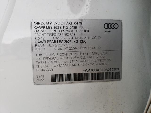 VIN WA1CFAFP4DA085280 2013 Audi Q5, Premium no.12