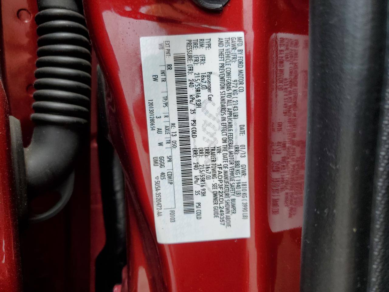 1FADP3F2XDL249357 2013 Ford Focus Se