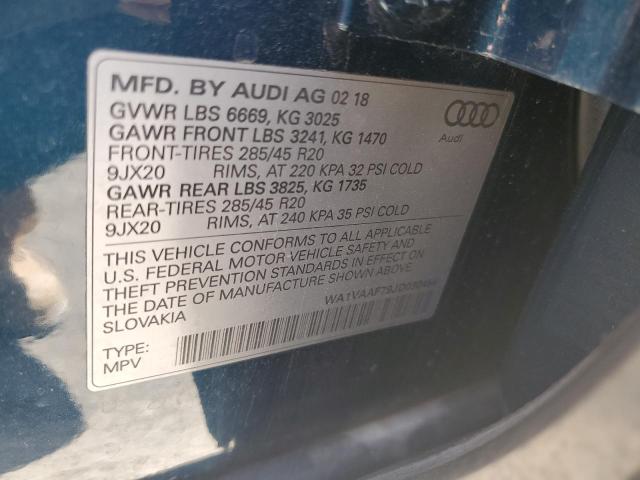 2018 Audi Q7 Prestige VIN: WA1VAAF79JD030454 Lot: 51524494