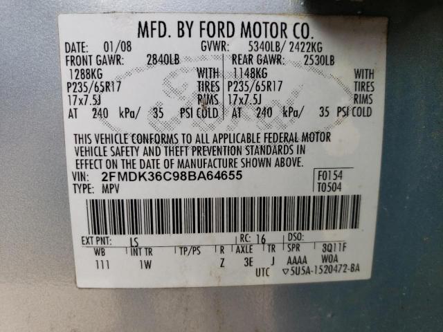 2008 Ford Edge Se VIN: 2FMDK36C98BA64655 Lot: 51836834