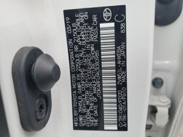 2019 Toyota Prius VIN: JTDKARFU9K3080985 Lot: 52801414