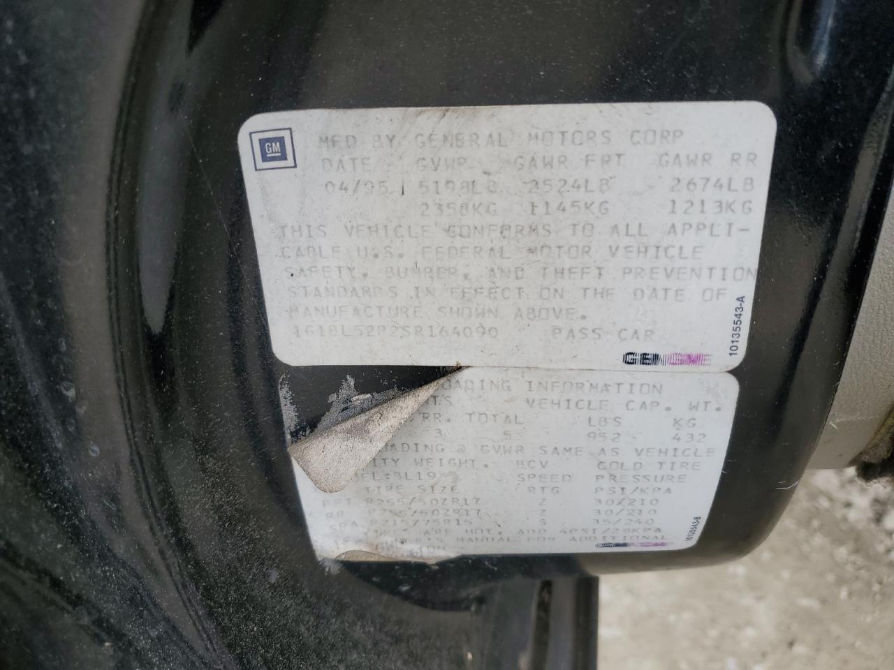 1G1BL52P2SR164090 1995 Chevrolet Caprice / Impala Classic Ss