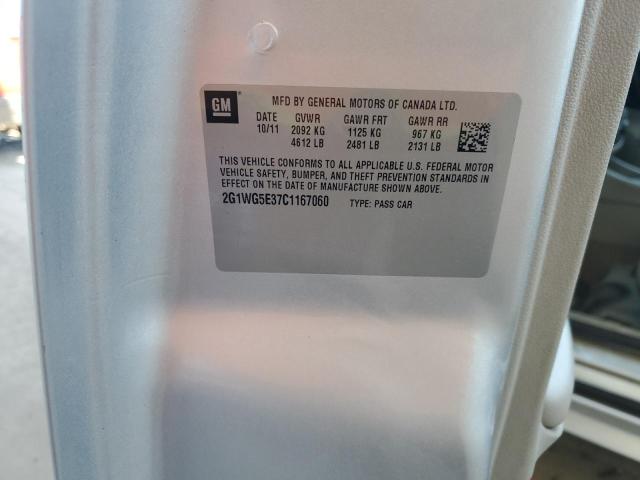 2012 Chevrolet Impala Lt VIN: 2G1WG5E37C1167060 Lot: 53145774