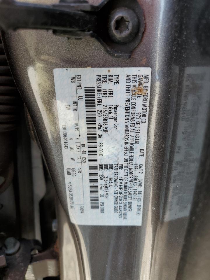 1FAHP3F23CL448783 2012 Ford Focus Se