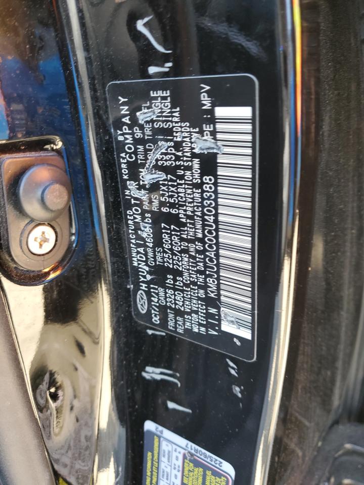 KM8JUCAC0CU403388 2012 Hyundai Tucson Gls