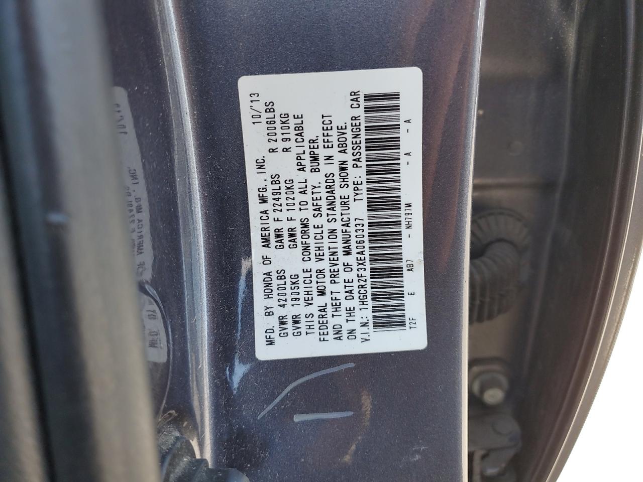 2014 Honda Accord Lx vin: 1HGCR2F3XEA060337