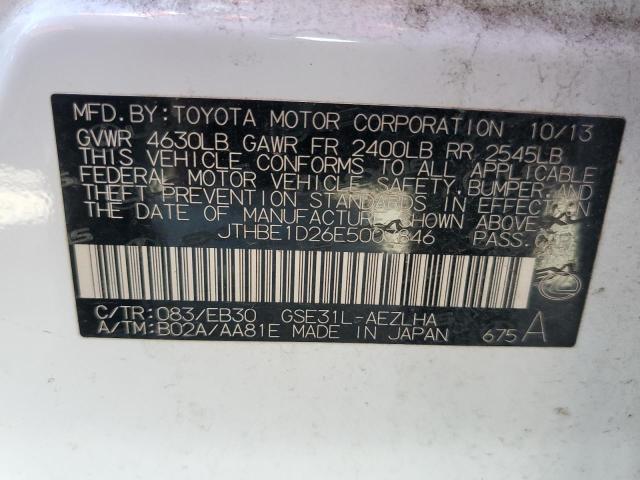 2014 Lexus Is 350 VIN: JTHBE1D26E5007846 Lot: 49995144