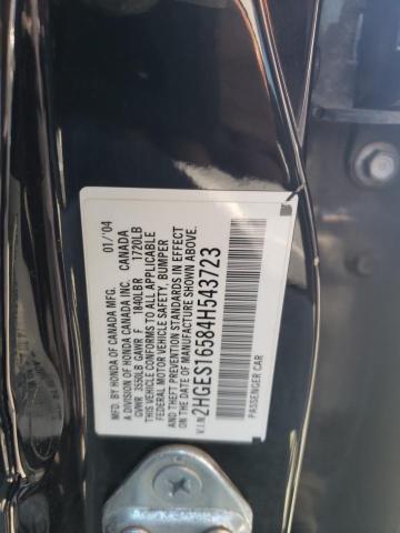 2004 Honda Civic Lx VIN: 2HGES16584H543723 Lot: 48905944