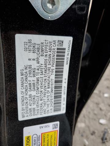 2022 HONDA CIVIC EX - 2HGFE1F73NH316177
