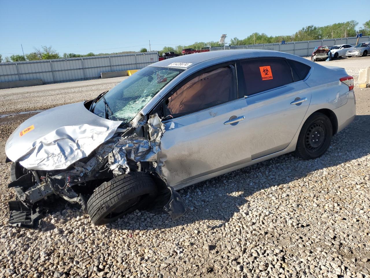 2015 Nissan Sentra S vin: 3N1AB7APXFY240158