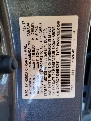 2018 Honda Civic Lx VIN: 2HGFC2F50JH522691 Lot: 50647834