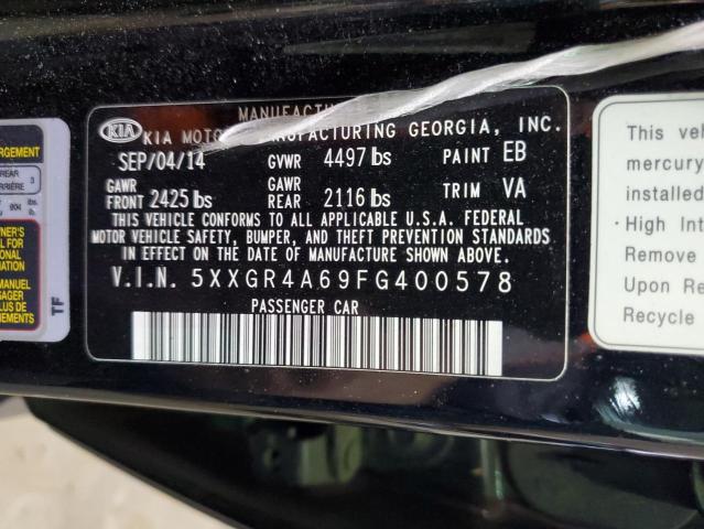 2015 Kia Optima Sx VIN: 5XXGR4A69FG400578 Lot: 53100174