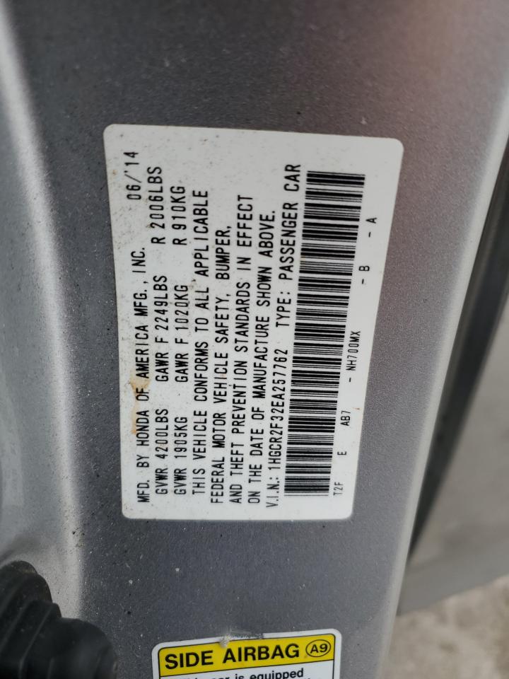 1HGCR2F32EA257762 2014 Honda Accord Lx