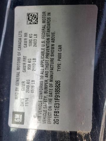 2015 CHEVROLET CAMARO LS - 2G1FB1E31F9185826