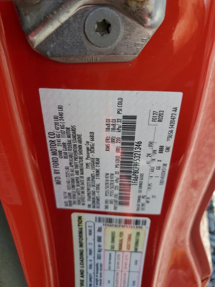 1FA6P8CF9F5321346 2015 Ford Mustang Gt