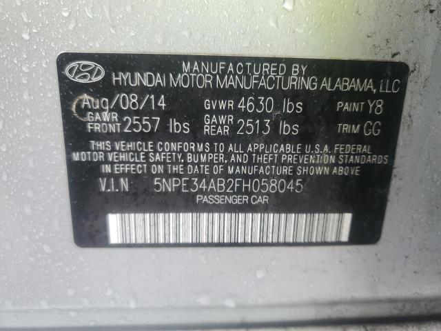 2015 HYUNDAI SONATA SPO - 5NPE34AB2FH058045