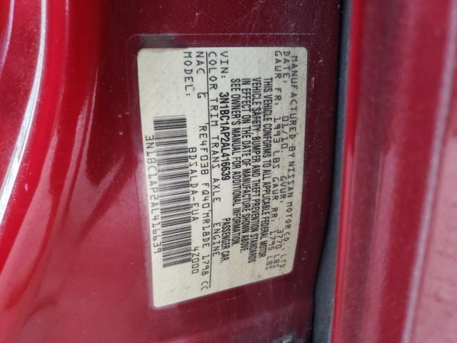 2010 Nissan Versa S VIN: 3N1BC1AP2AL416639 Lot: 50907034