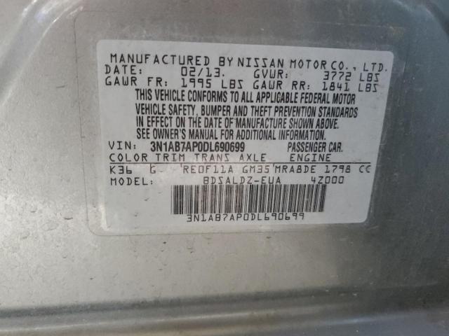 2013 Nissan Sentra S VIN: 3N1AB7AP0DL690699 Lot: 52032364