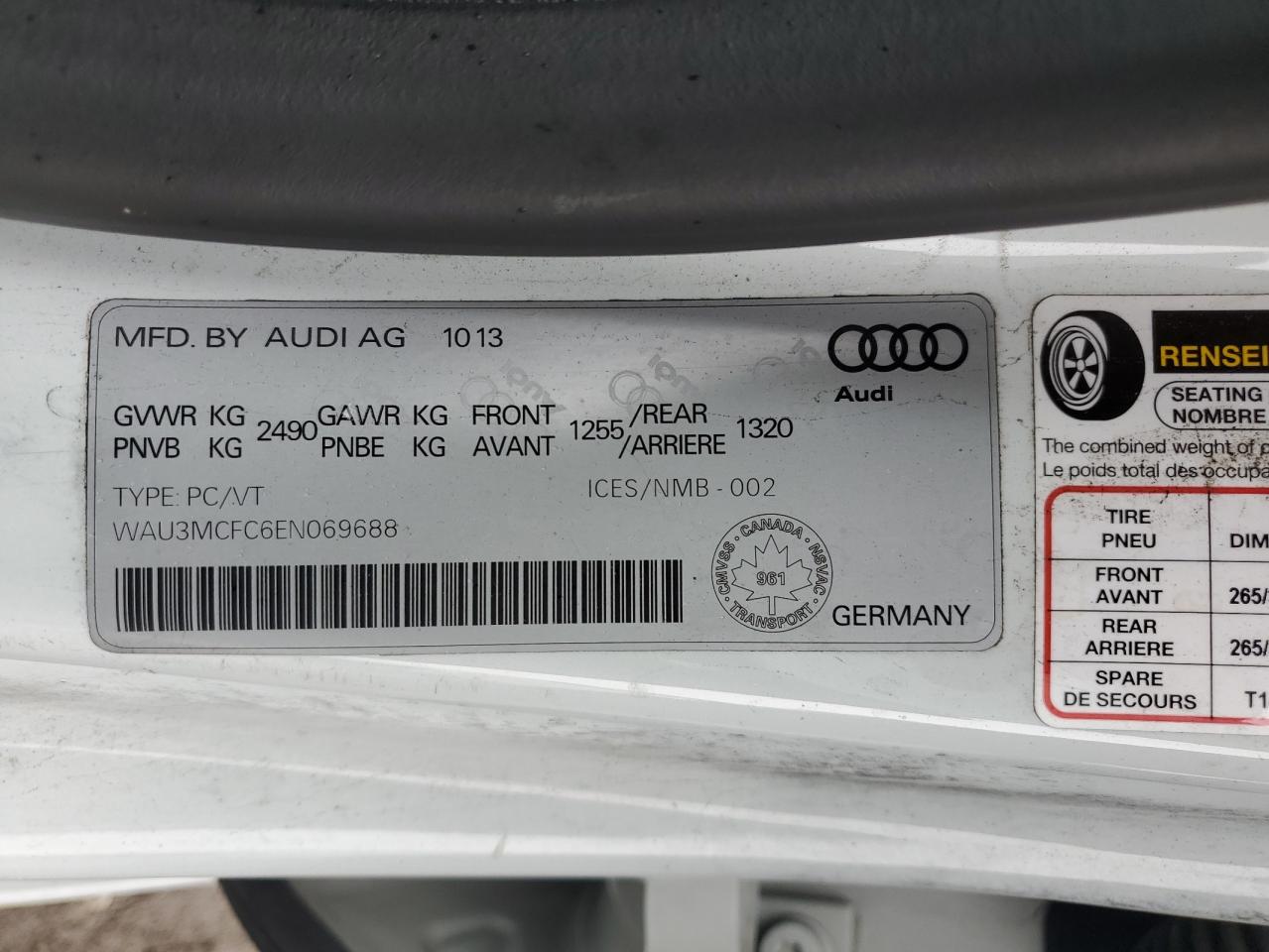 WAU3MCFC6EN069688 2014 Audi A7 Technik