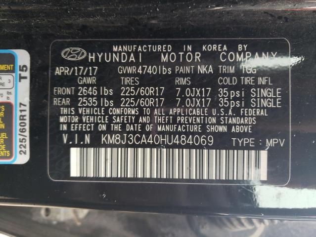 2017 Hyundai Tucson Limited VIN: KM8J3CA40HU484069 Lot: 50649724