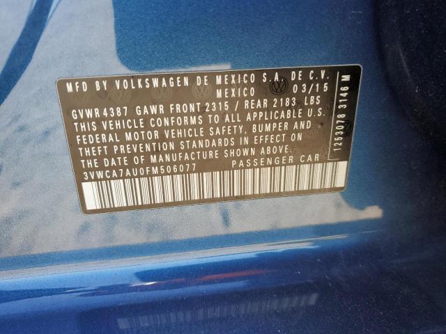 2015 VOLKSWAGEN GOLF SPORT - 3VWCA7AU0FM506077