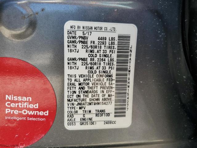2017 NISSAN ROGUE S - JN8AT2MT9HW154277