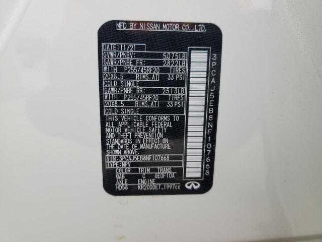 2022 INFINITI QX50 SENSO 3PCAJ5EB8NF107668