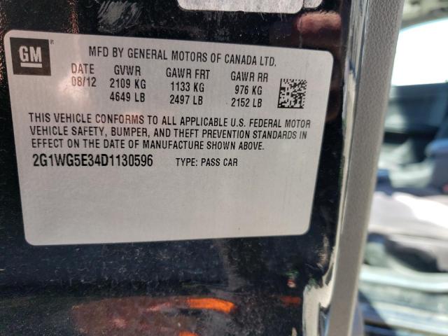 2013 Chevrolet Impala Lt VIN: 2G1WG5E34D1130596 Lot: 76738923