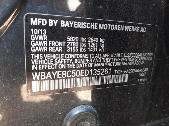 VIN WBAYE8C50ED135261 2014 BMW 7 Series, 750LI LI no.12