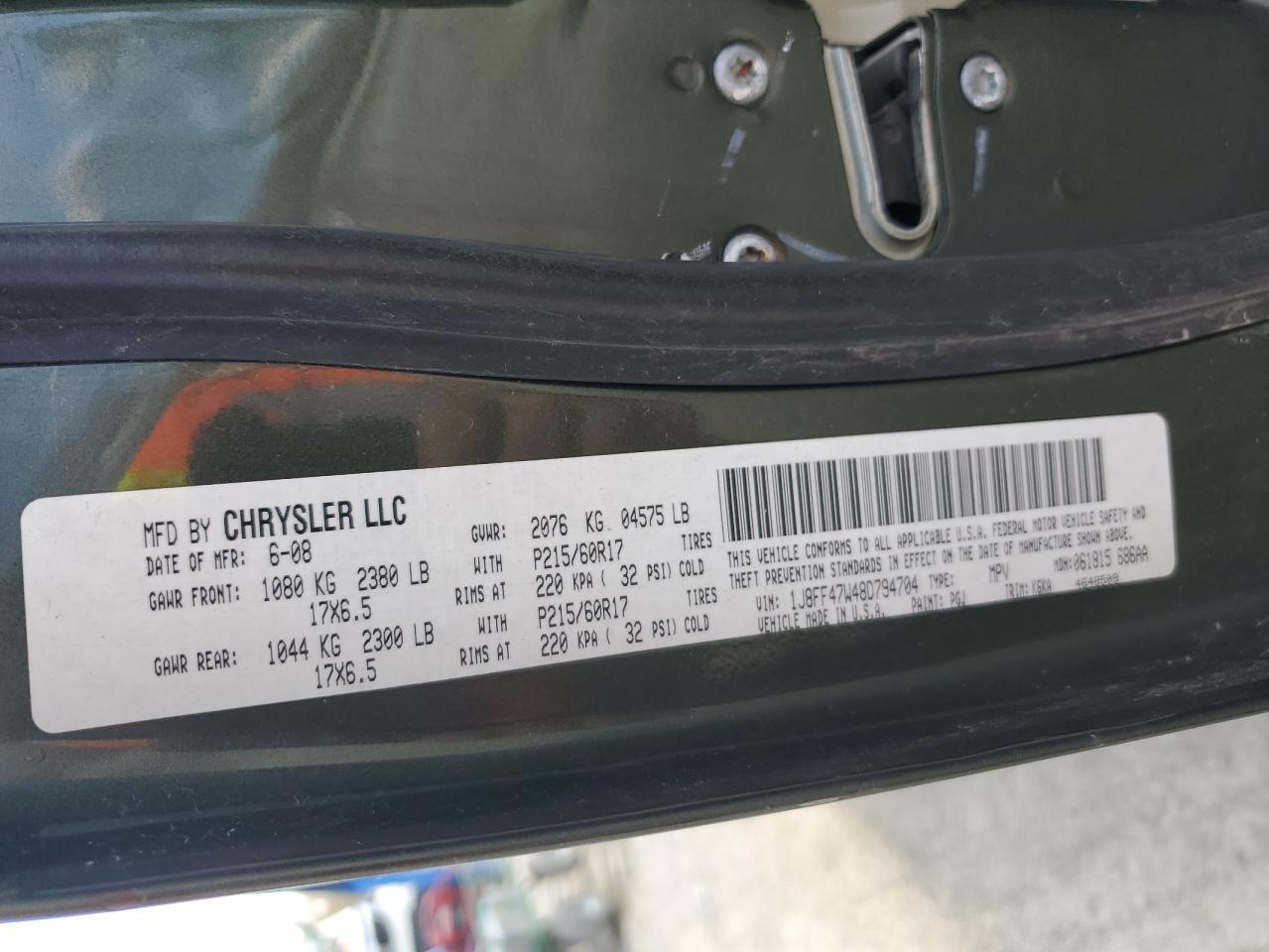 1J8FF47W48D794704 2008 Jeep Compass Sport