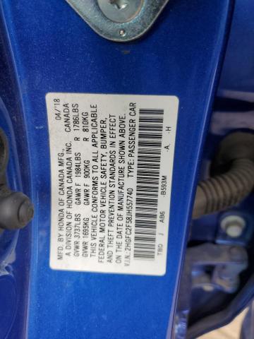 2018 HONDA CIVIC LX - 2HGFC2F58JH557740